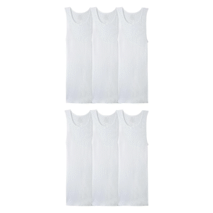 Men’s Classic A-Shirt Multipack – 6 White Undershirts